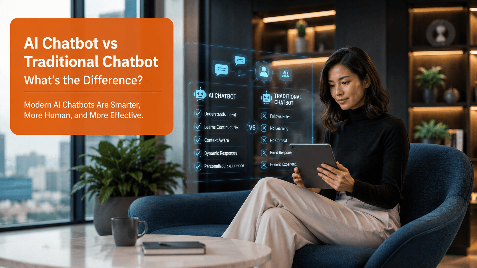 Comparison of AI chatbots versus traditional rule-based chatbots