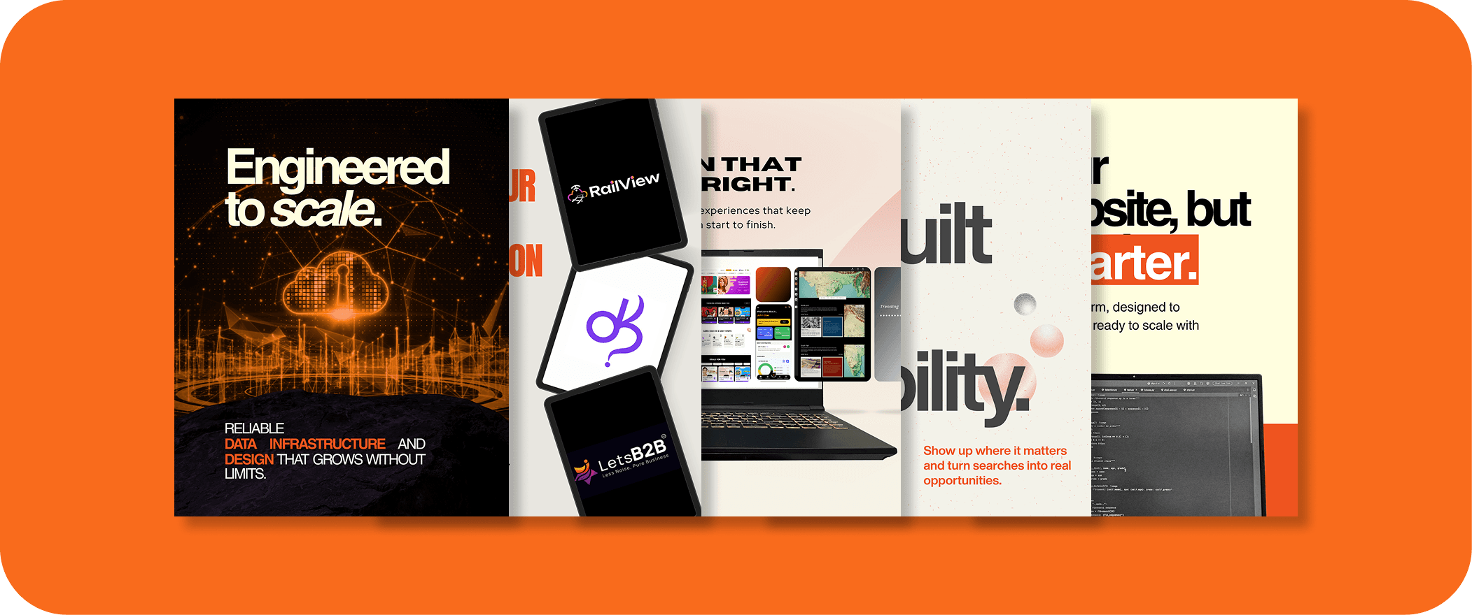 Brand portfolio showcase — multi-brand identity systems