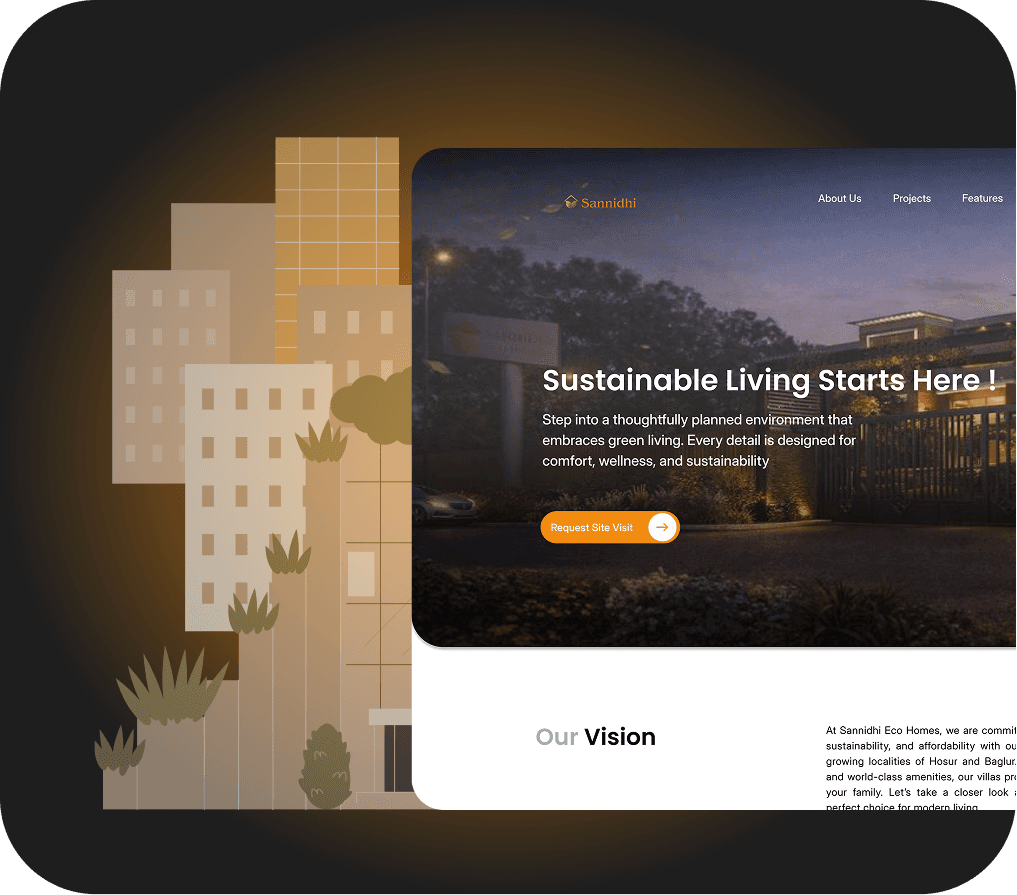 Sannidhi Eco Homes website interface