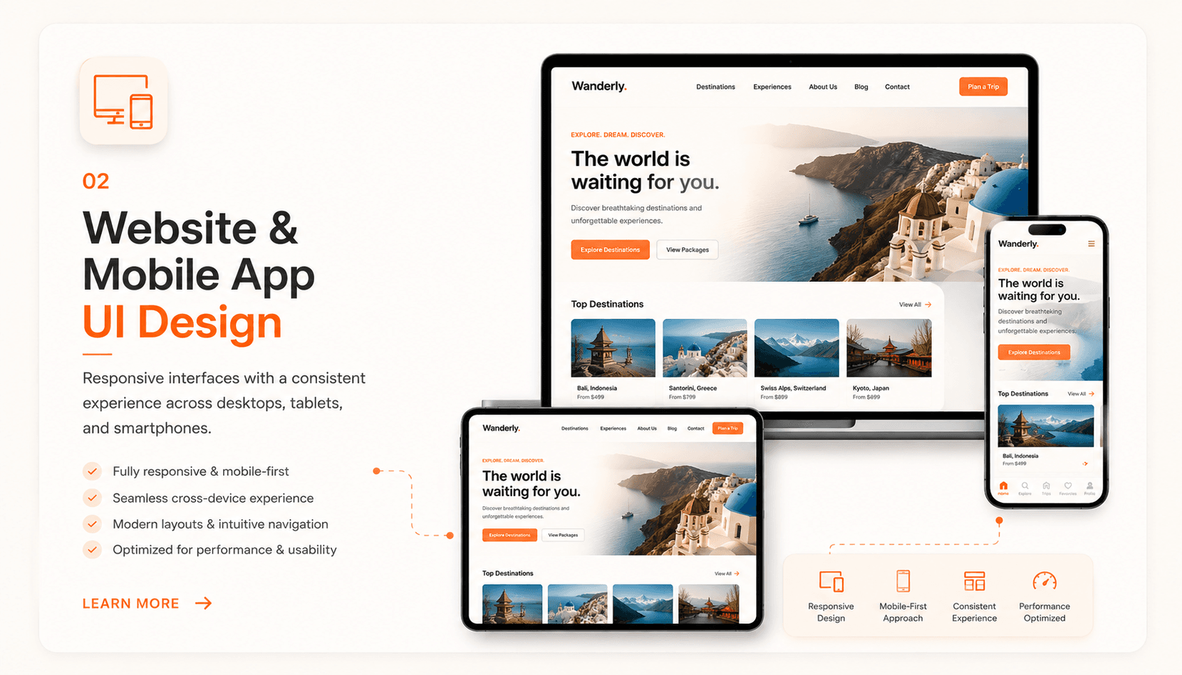 Website and mobile app UI design