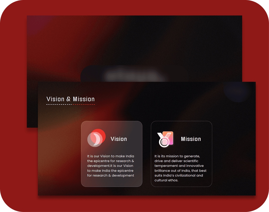 Vision & mission pitch deck design