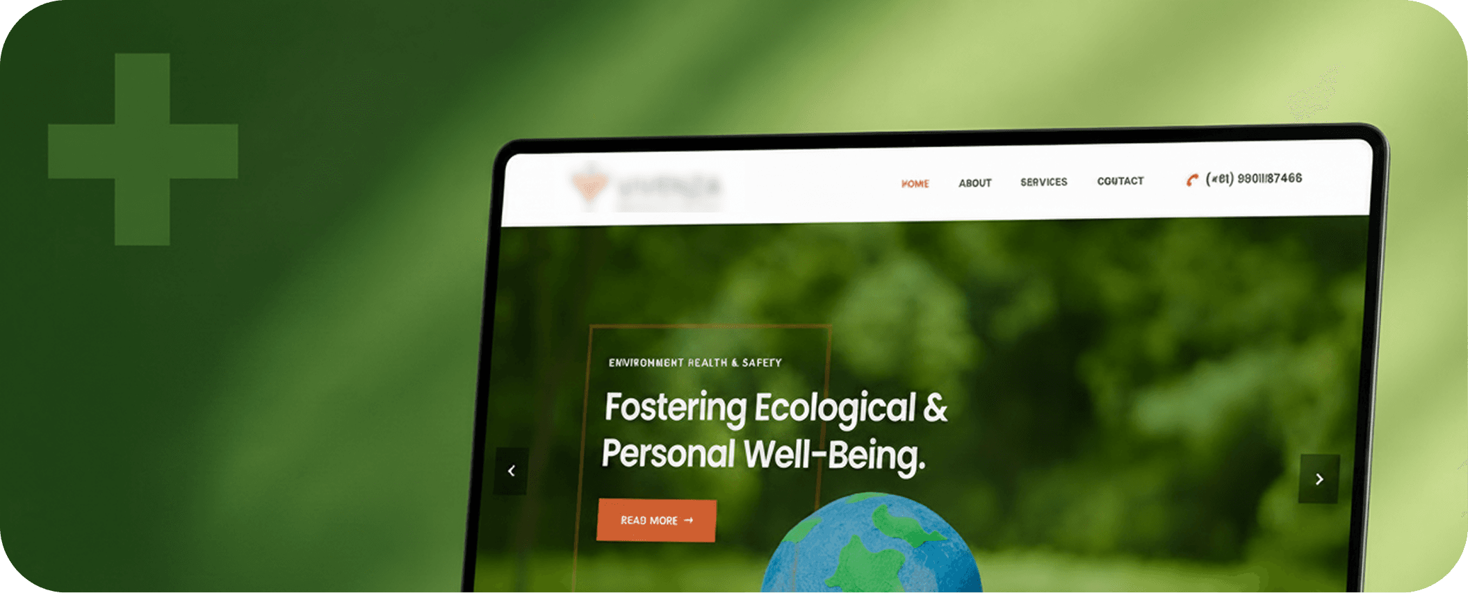 Vivenza healthcare website interface design