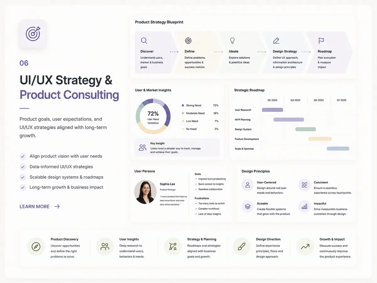 UI/UX strategy and product consulting